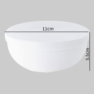 Mini recipiente de plástico de 270 ml de capacidad (paquete de 5) de color blanco